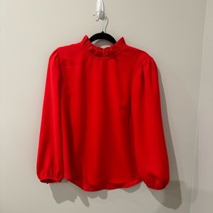 Red J. Crew Blouse
